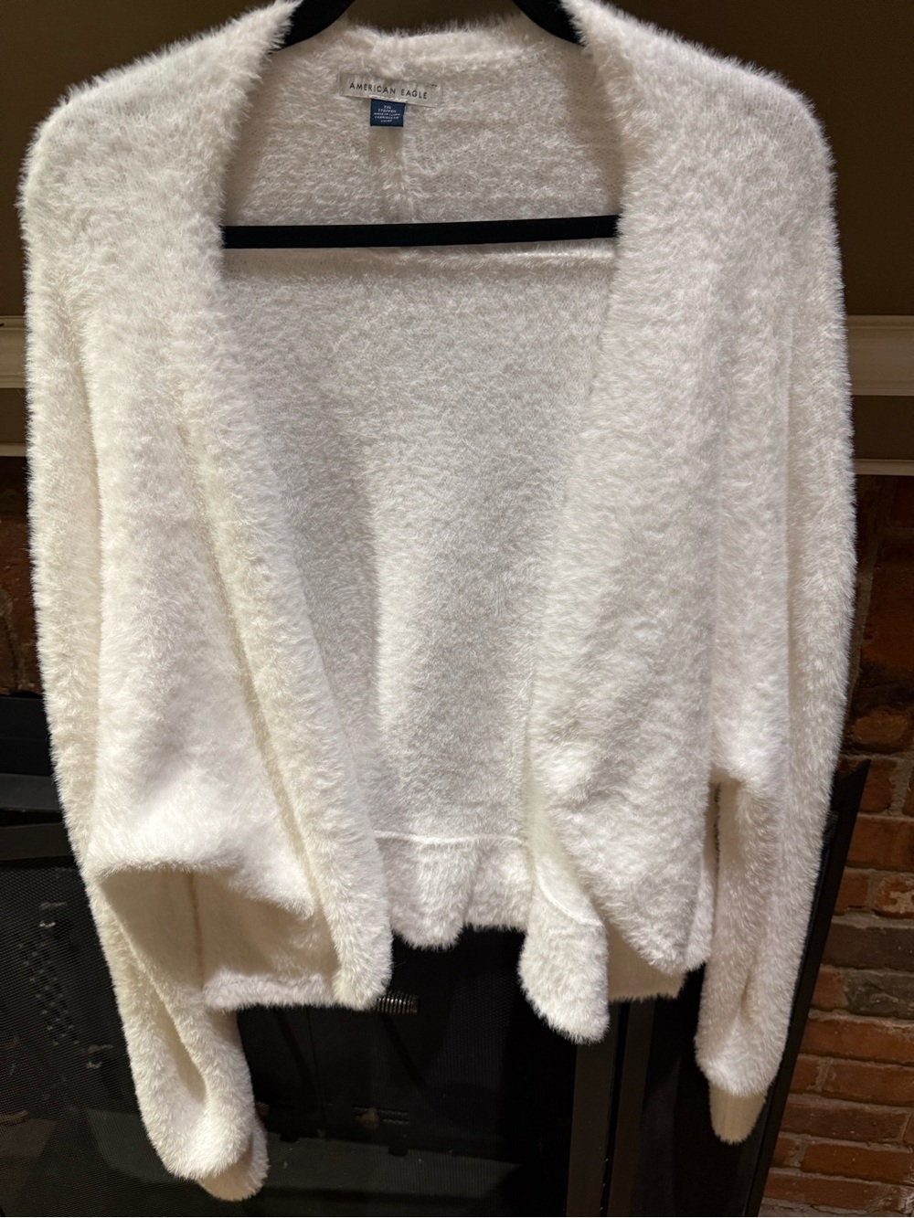 American Eagle Cozy Fuzzy Open-Front Cardigan Sweater